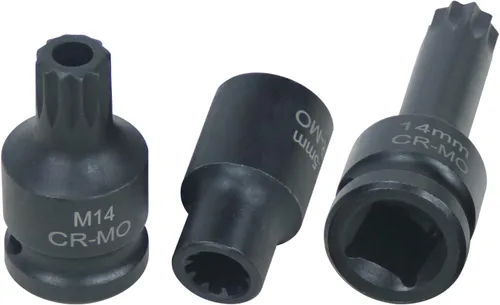 Miniatura 6 de Juego de 12 piezas de pinza de freno de impacto especial de 1/2 pulgada de llave de vaso cuadrada Kit de herramientas de freno compatible