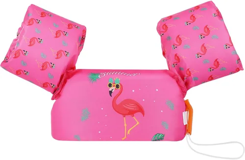Miniatura 18 de MoKo Chaleco de natación para niños pequeños, flotadores de brazo de natación de 22 a 66 libras, niños y niñas, con dibujos animados, alas de agua