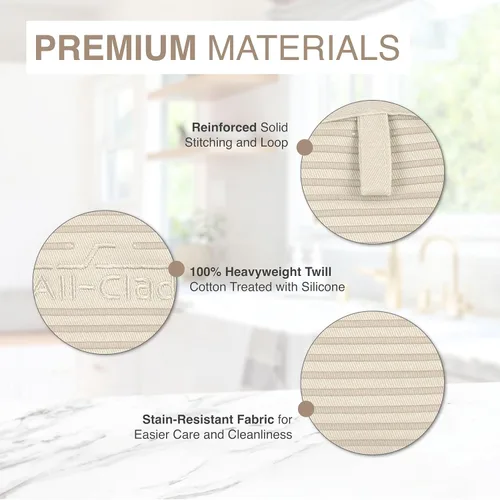 Miniatura 7 de All-Clad Soporte para ollas y almohadilla caliente: resistente al calor hasta 500 grados, 100% algodón, almohadilla caliente de 10 x 6.25 pulgadas