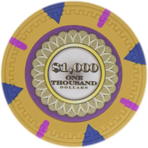 Miniatura 10 de Claysmith Gaming The Mint Poker Chip - Compuesto de arcilla pesada de 0.48 oz, paquete de 50 Azul ($10 Dark Blue)