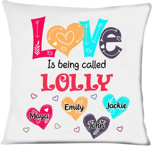 Miniatura 16 de Abuela - Almohada personalizada con corazón de amor, almohada personalizada para mamá, regalos para abuela, mamá de hija, nietos, día de la madre