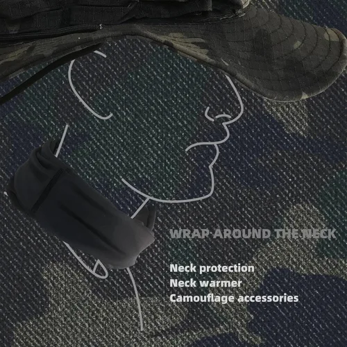 Miniatura 2 de Polaina de cuello de camuflaje, bufanda de esquí para hombres y mujeres, protección UV, resistente al viento, para pesca, caza, ciclismo