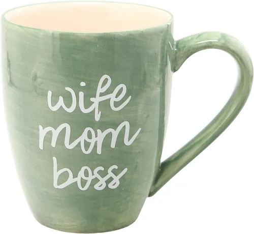 Miniatura 9 de Pavilion - Taza de café grande de cerámica con diseño de texto "Mama Bear", compatible con microondas y lavavajillas, tazas altas de café o té