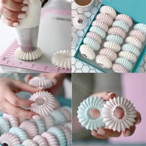 Miniatura 6 de RoseFlower Juego de 4 puntas de tubería grandes – Kit de boquillas grandes de acero inoxidable para pastelería, cupcakes, pasteles, galletas