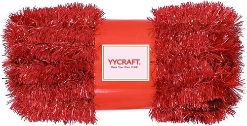 Miniatura 9 de YYCRAFT 15 yardas (45 pies) de longitud comercial Guirnalda de oropel de lámina gruesa para Navidad Decoraciones clásicas de Navidad (Negro)