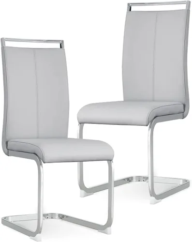 Miniatura 36 de Baysitone Juego de 6 sillas de comedor modernas, sillas laterales de comedor, sillas de cocina con asiento acolchado de piel sintética y respaldo