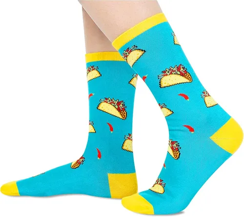 Miniatura 2 de Zmart Calcetines divertidos de lectura de tacos de café loco para mujeres y niñas, regalos para adolescentes, calcetines novedosos Bring Me