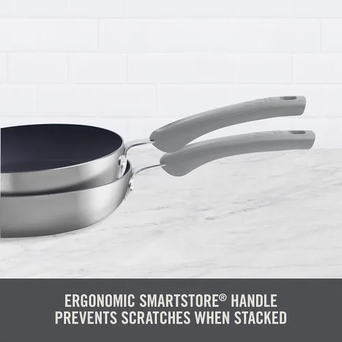 Miniatura 7 de Zakarian x Dash TruPro® Juego de sartenes antiadherentes de acero inoxidable de tres capas, utensilios de cocina duraderos para cocinar todos