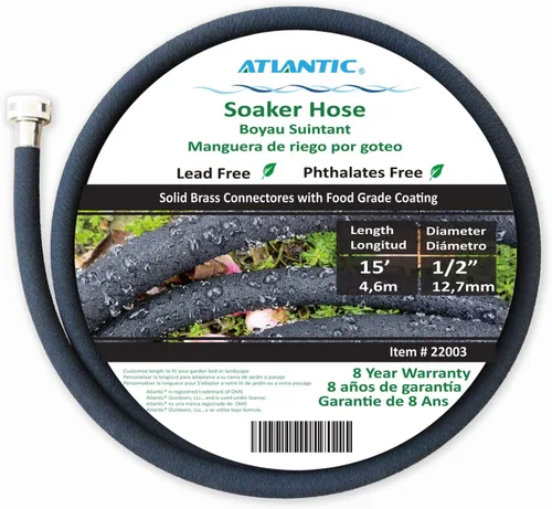Miniatura 10 de Atlantic Short Soaker Hose 2ft x1/2" Garden Soaker Hose, Water Seeper Hoses for Foundation Watering, Garden Beds, Garden, Lawn and Plants.