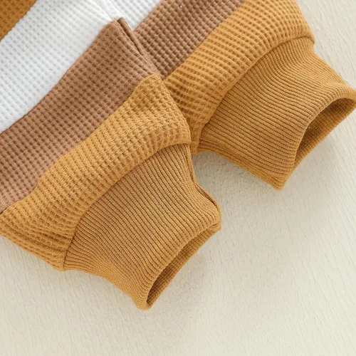Miniatura 38 de Kuriozud Conjunto de 2 piezas de sudadera con cuello redondo y pantalones deportivos para niños pequeños para otoño e invierno
