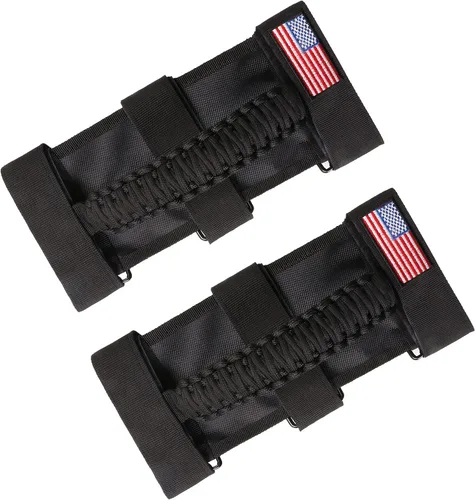 Miniatura 9 de 2 asas de agarre para barra antivuelco, mango de agarre de paracaídas para Jeep Wrangler YJ TJ JK JL y Gladiator JT 1955-2024 UTV ATV, apto