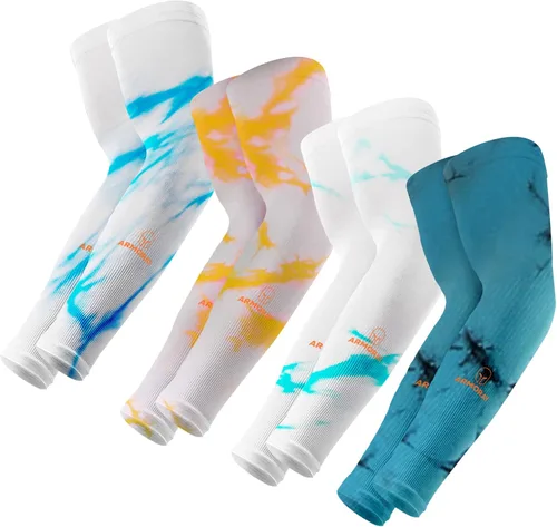 Miniatura 26 de ARMORAY - Mangas de brazo para hombres o mujeres; para cubrir tatuajes; de enfriamiento, para practicar deportes, básquetbol, golf, fútbol