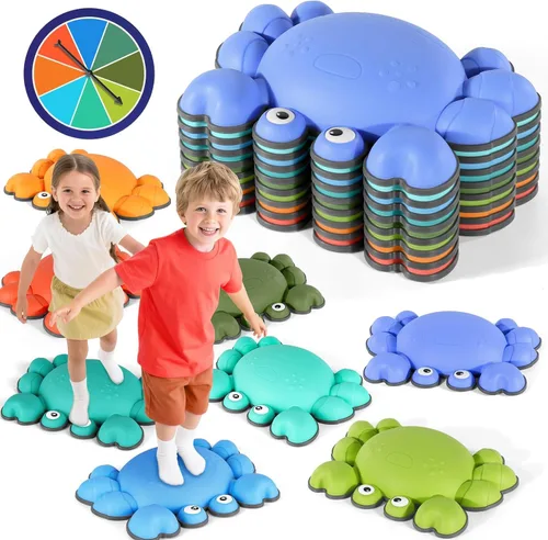 Miniatura 9 de TOPNEW Piedras de paso para niños, piedras de equilibrio antideslizantes para promover las habilidades de coordinación de los niños, carreras