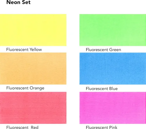 Miniatura 2 de Daler Rowney FW - Juego de tinta acrílica NEON (6 x 29.5 ml)