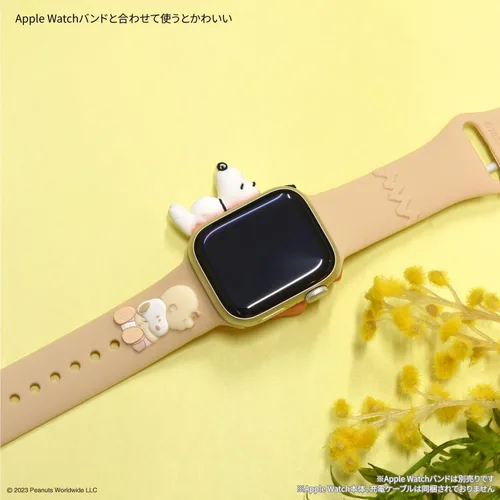 Miniatura 6 de Gourmandies SNG-787B Peanuts Snoopy Apple Watch Cable de carga original compatible con cubierta de silicona para perro