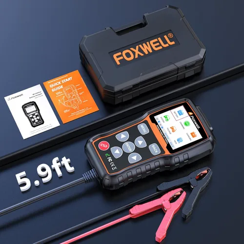 Miniatura 9 de FOXWELL BT705 Plus - Probador de batería de automóvil de 24 V y 12 V, probador de carga profesional de alternador automotriz 100-2000CCA, probador
