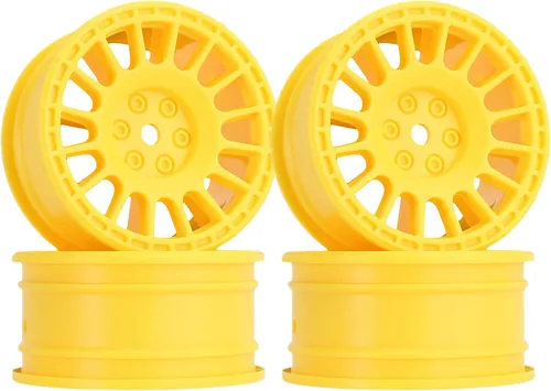 Miniatura 4 de 4 llantas de plástico RC de rally de 2.047 in de diámetro para 1/10 escala RC on Road Racing Truck Kyosho HSP HPI RGT Tamiya CC01 D90 piezas
