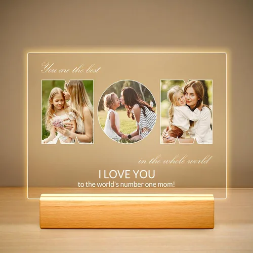 Miniatura 16 de Marco de fotos personalizado con luz nocturna, marcos de fotos personalizados con foto, marco de fotos personalizado, regalos de cumpleaños