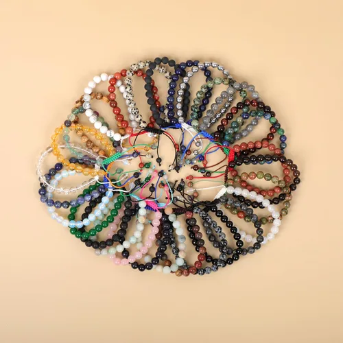 Miniatura 22 de AD Beads Pulseras de piedras preciosas unisex de 0.315 pulgadas (0.315 in), macramé curativo ajustable de 7 a 9 pulgadas Usa esta pulsera