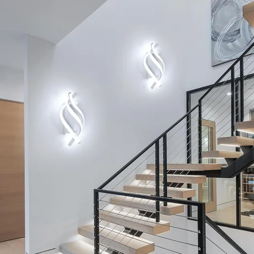 Miniatura 7 de Moderno aplique de pared LED de 21 W, apliques de pared para interiores, blanco frío, 6500 K, diseño en espiral, lámpara LED montada en pared