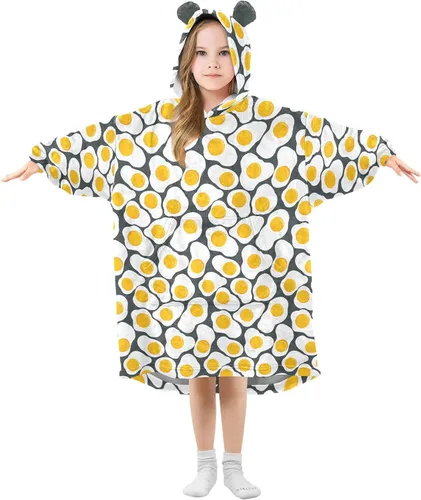 Miniatura 30 de Mantas portátiles para niños, súper suaves, cálidas y acogedoras, sudadera con capucha de gran tamaño, regalos para niños de 3 a 14 años, niñas