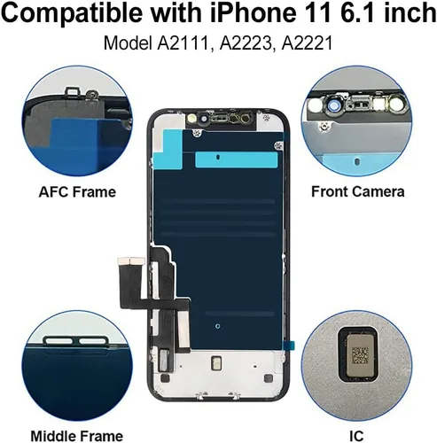 Miniatura 3 de EFAITHFIX para iPhone 11 Reemplazo de pantalla LCD de 6.1 pulgadas, ensamblaje de marco, pantalla LCD y digitalizador de pantalla táctil 3D con kit
