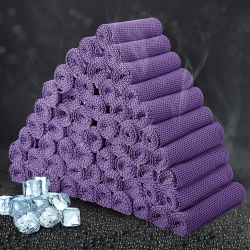 Miniatura 33 de Honoson Toalla de enfriamiento a granel – Toallas frescas para cuello y cara, microfibra transpirable y deportiva para gimnasio, yoga, viajes, Azul