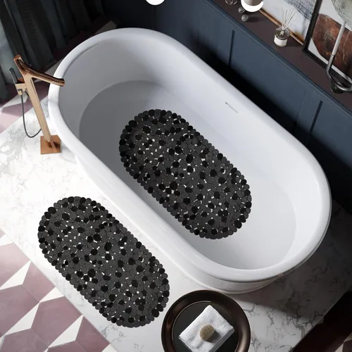 Miniatura 2 de Vannokor Tapetes para Bañera para Baño 27x14 Pulgadas, Tapete de Baño para Bañera se Siente Genial en Pies Cansados, Amigable Lavable a Máquina
