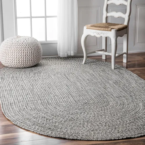 Miniatura 8 de nuLOOM Wynn Alfombra de Área Trenzada para Interiores/Exteriores, 3x5, Bronceado Wynn Tan