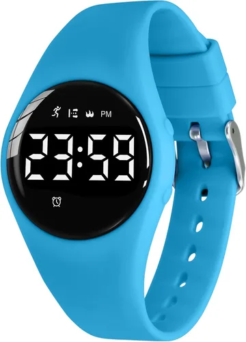 Reloj deportivo digital para niñas y niños, monitor de actividad física con reloj despertador, cronómetro, relojes impermeables sin aplicación para