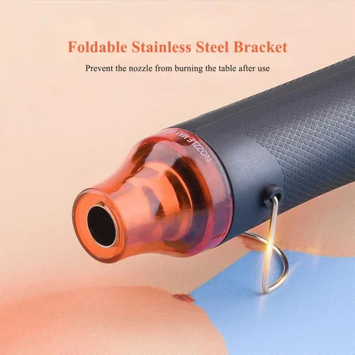 Miniatura 3 de Mini pistola de calor portátil de 300 W, pistola de calor de mano de doble temperatura para eliminar vasos epoxi, pintura de burbujas de aire