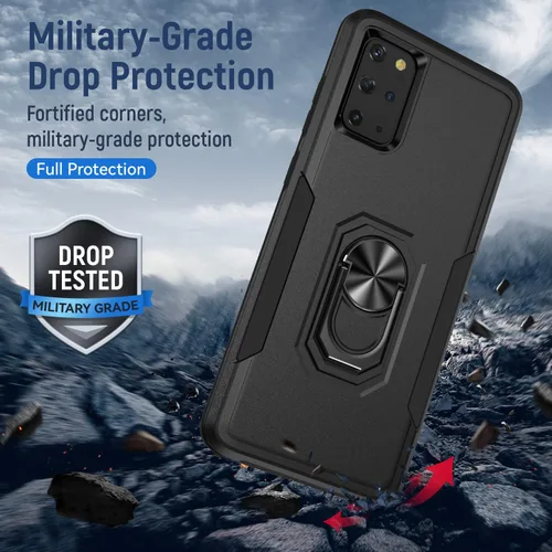 Miniatura 5 de Funda para Samsung Galaxy S20 Plus con soporte, anillo magnético de armadura, resistente funda protectora de grado militar a prueba de golpes