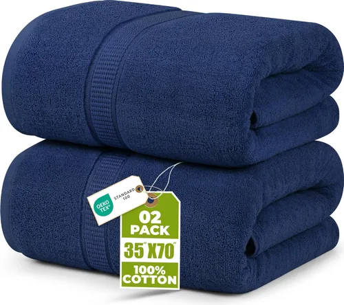 Miniatura 55 de Utopia Towels - Toalla de baño gigante, 2 unidades, 17.69 oz/yd2 (600 gsm), 100% algodón hilado en anillo, altamente absorbentes y de secado rápido