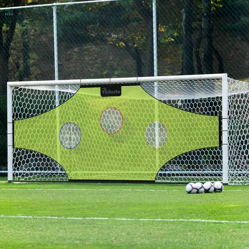 Miniatura 5 de Red de tiro de habilidad profesional de tiro de fútbol de 12 x 6 pies y rebote. 7 zonas, puntuación de golpe fluorescente de colores y ayuda