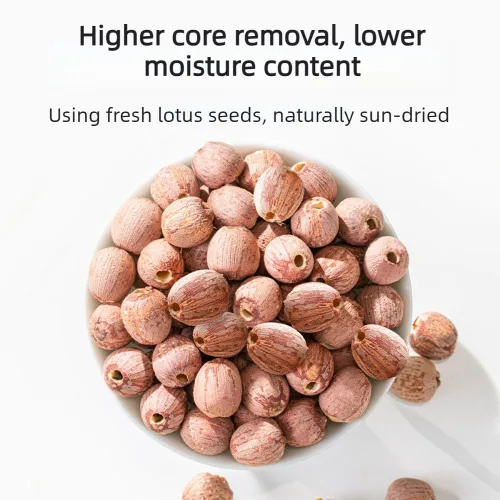 Semillas de loto rojo, peladas y con núcleo, Hong Lian Zi secas totalmente naturales, sin amargor, nuez de loto comestible de alta calidad, veganas,