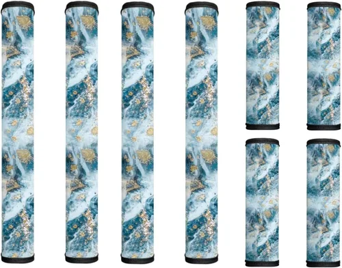 Miniatura 33 de America250 - Juego de 8 fundas antideslizantes para manijas de puerta de refrigerador, 4 de julio de 2026, protectores para nevera, horno, mantener