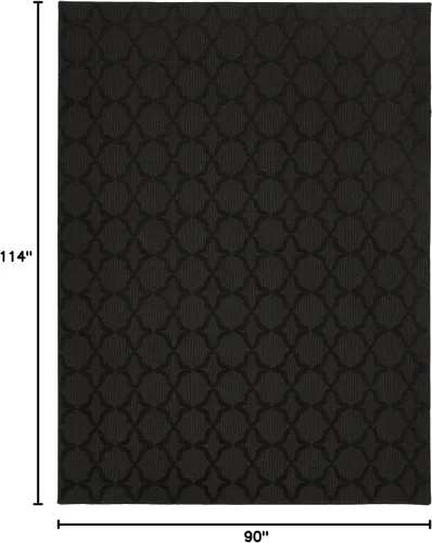 Miniatura 123 de Garland Rug Sparta - Alfombra antideslizante de polipropileno de 2 pies x 12 pies, color negro, ideal para salas de estar y pasillos, elegante