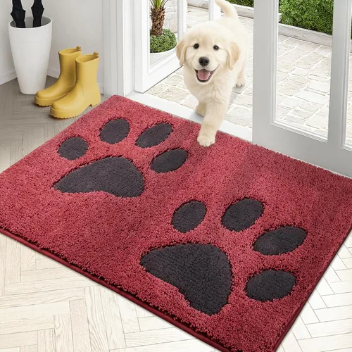 Miniatura 24 de PURRUGS Tapete para puerta que atrapa la suciedad, 32 x 70 pulgadas, antideslizante, lavable a máquina, tapete de microfibra para entrada, tapete