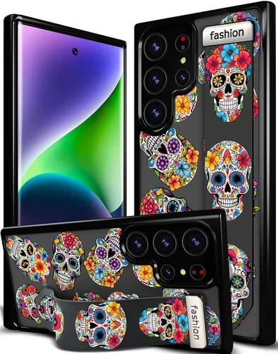 Miniatura 151 de Compatible para Samsung Galaxy S23 Funda Bonita con Correa Soporte Dedo Kickstand, Fundas de Silicona Geniales de Diseñador Funda Cover - Mariposa