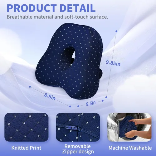 Miniatura 3 de MSJGA Almohada de rodilla para dormir de lado, almohada de rodilla, almohada de alineación para personas que duermen de lado, cojín de espuma