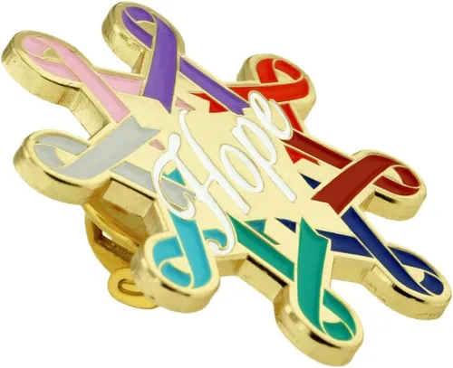 Miniatura 29 de PinMart Awareness - Pin de solapa esmaltado – Pin de cinta chapado en níquel y oro – Cinta de prevención y conciencia – Broche de joyería con parte