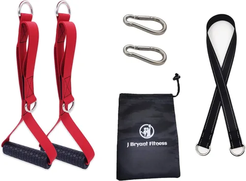 Miniatura 4 de J Bryant Fitness Multifunción 4 en 1 Mango de agarre Tríceps Cuerda Bandas de resistencia Mango Cable Accesorios de máquina para gimnasio LAT