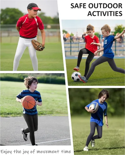 Miniatura 6 de Roadbox Pantalones de compresión para niños, leggings de elastano de secado rápido para correr, fútbol, baloncesto