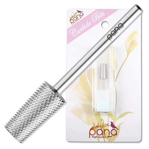 Miniatura 8 de Broca de carburo de barril cónico premium de 3/32 pulgadas, para máquina eléctrica Dremel, diseño de uñas, manicura, pedicura, lima de uñas, Plateado
