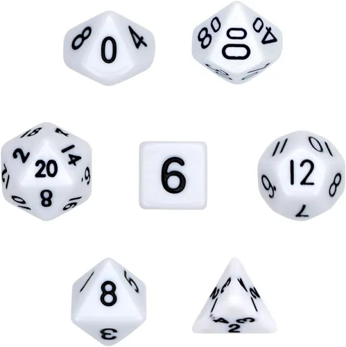 Miniatura 3 de Wiz Dice Serie I Juego de 7 dados poliédricos opacos en bolsa de terciopelo