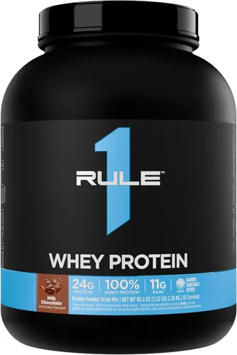 Miniatura 21 de Rule 1 Proteins Proteína de suero – 0.85 oz de proteína de acción rápida de fuentes de suero de leche con EAA y BCAA naturales para la recuperación