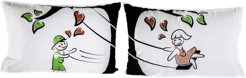 Miniatura 4 de Fundas de almohada Happily Ever After His and Hers Regalo ideal de aniversario, boda, compromiso y San Valentín para parejas, se adapta a