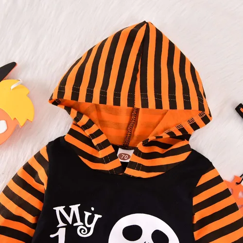 Miniatura 3 de Aalizzwell Mameluco de una pieza con capucha para bebé, para Halloween, para niños y niñas