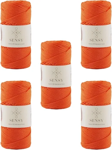 Miniatura 51 de Sensy - Cuerda de poliéster de 0.059 in y 164 yardas, cuerda de poliéster 100% polipropileno, cordón de macramé de 0.059 in, cuerda de ganchillo