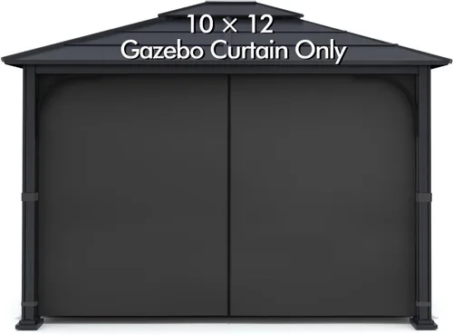 Miniatura 9 de Cortina Universal de Repuesto para Privacidad de Gazebo - Wonwon Panel de Privacidad con Toldo y Cierre para Gazebo al Aire Libre de 10 x 10 Pies